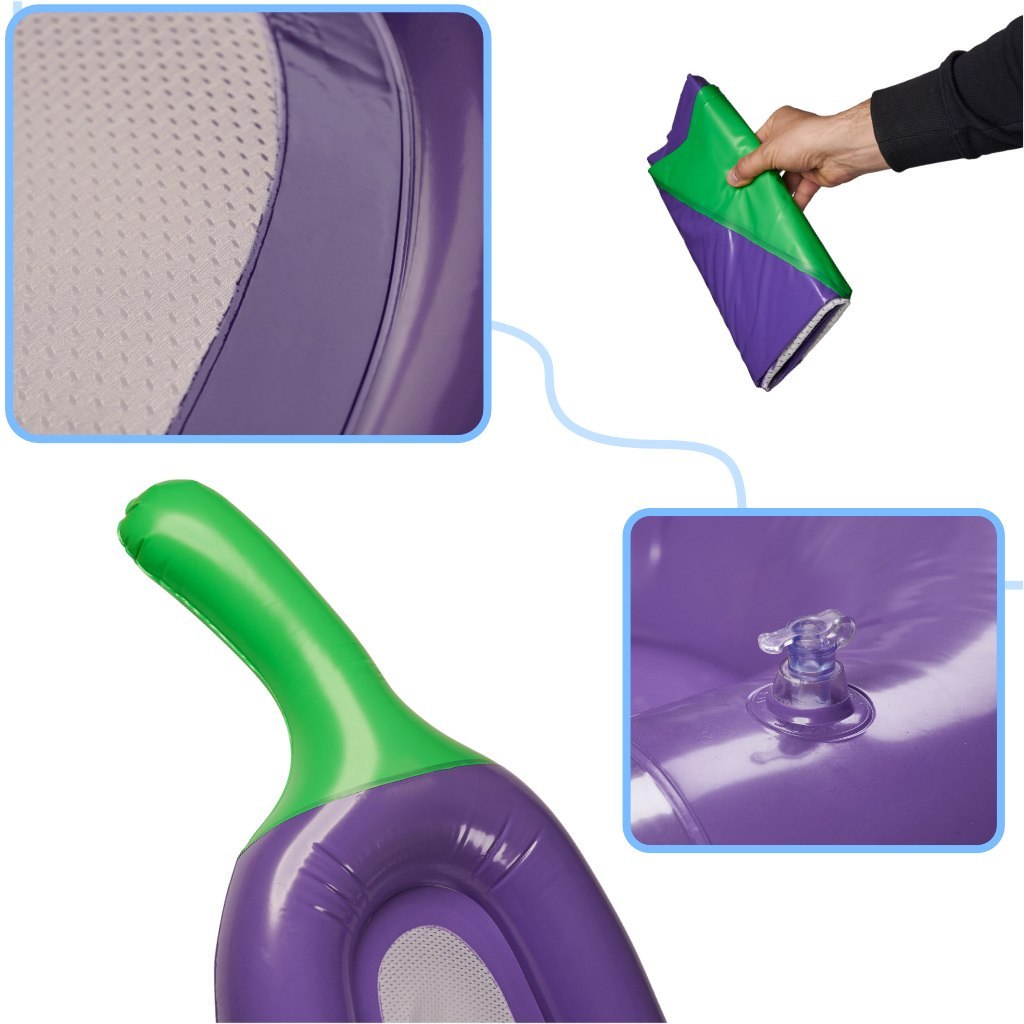 MATERAC DMUCHANY SIATECZKOWY BAKŁAŻAN 240CM WYSOKA JAKOŚĆ WYKONANIA